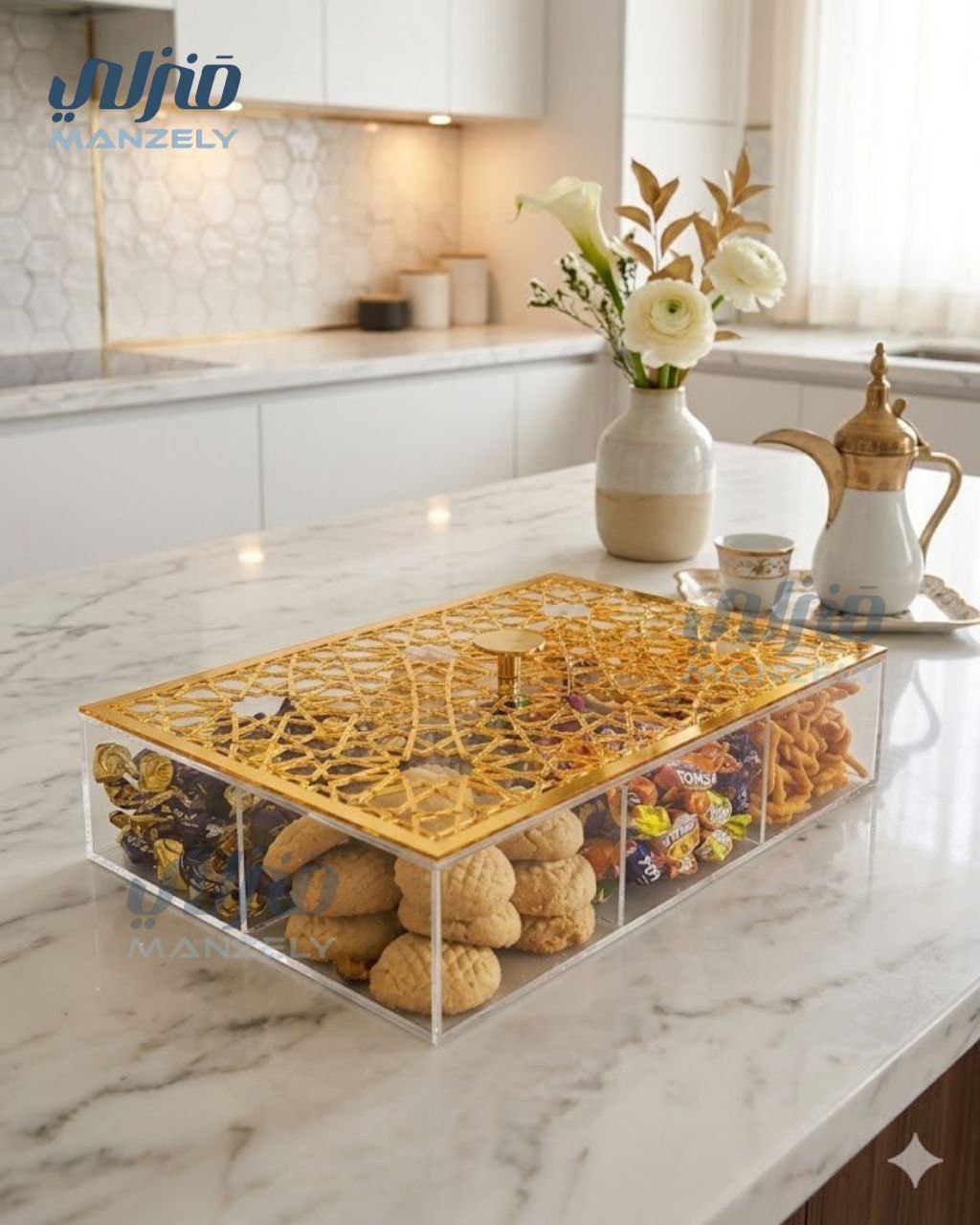 علبة كحك اكليريك شفاف اصلي