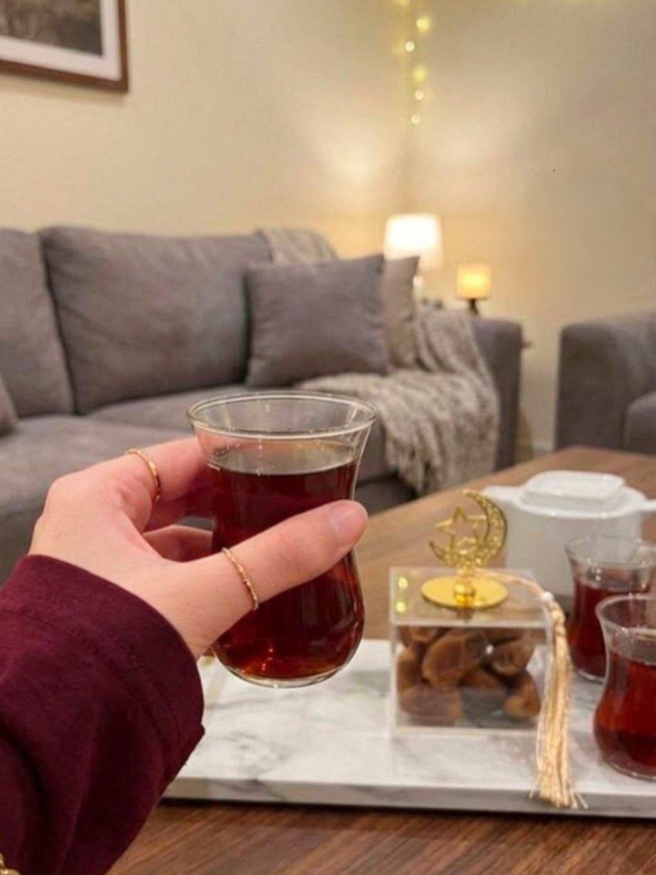 طقم ضيافه شاى بصينيه رخامي 8 قطع