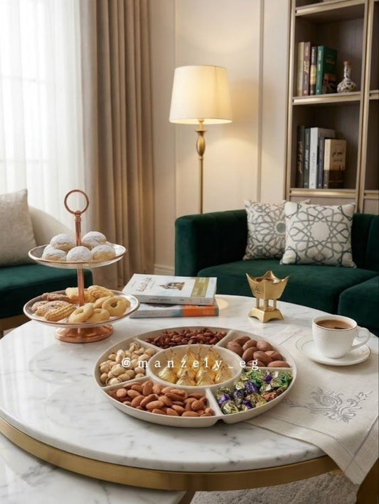 طبق بورسلين مقسم 7 عيون