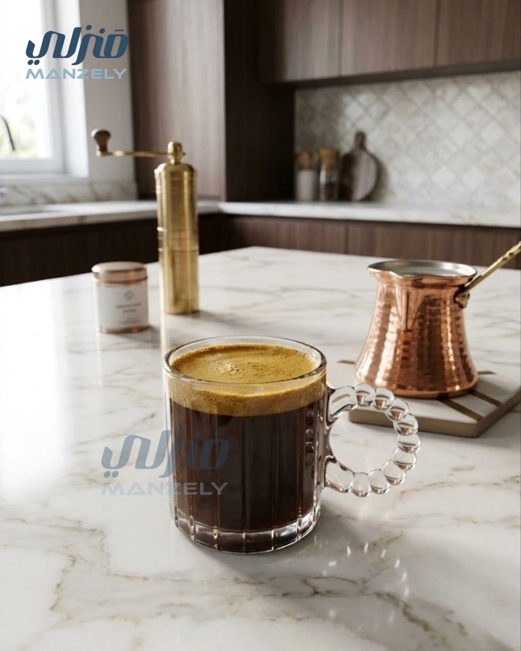 طقم قهوة بابلي مضلع