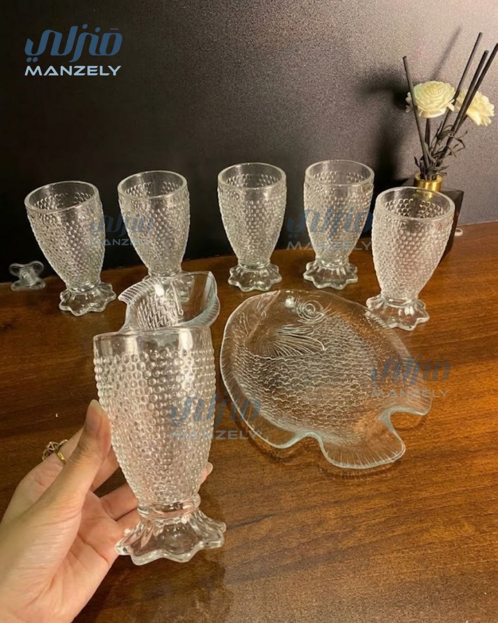 طقم تقديم سمك كامل 18قطعة