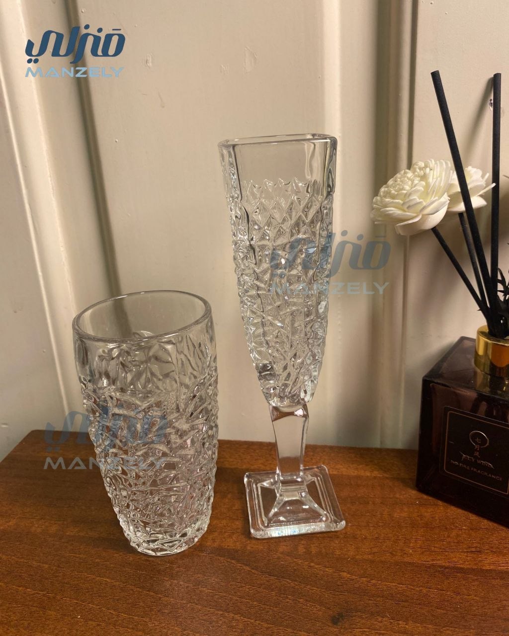 طقم منقرش كراكل كامل شوبات وكاسات