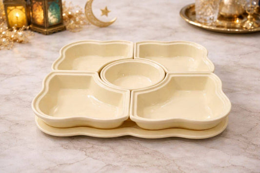 طقم تقديم بورسلين مع سرفيس مستورد 2 * 1