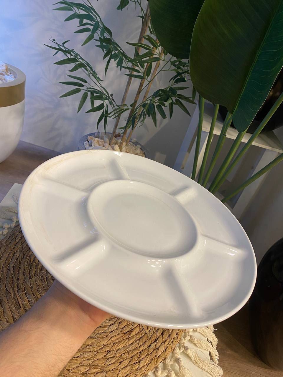 طبق بورسلين مقسم 7 عيون