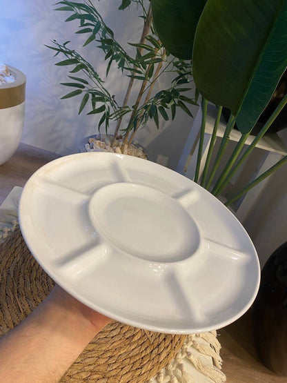 طبق بورسلين مقسم 7 عيون