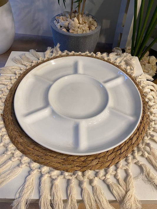 طبق بورسلين مقسم 7 عيون