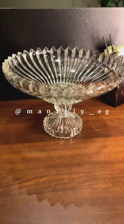 طبق فاكهه كريستال برازيليا