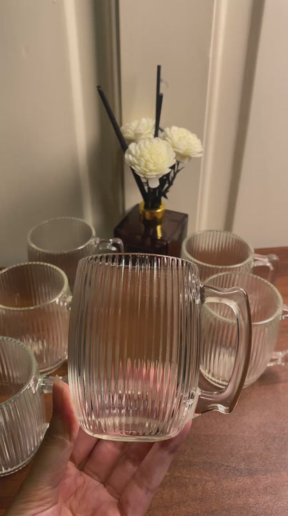 طقم شاى مضلع250 مللى 6 قطع