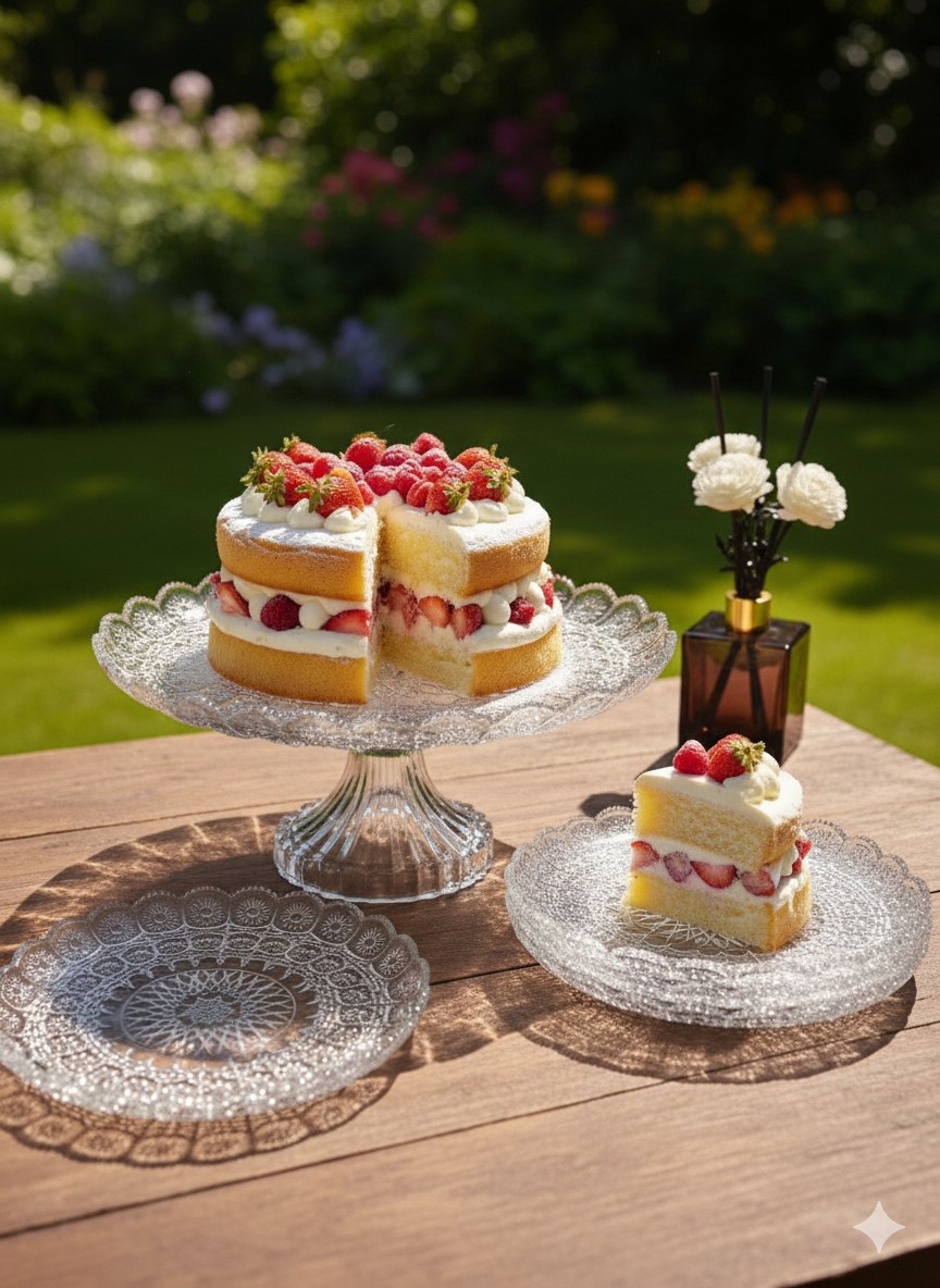 Bohemian 7-piece cake set with cake stand
