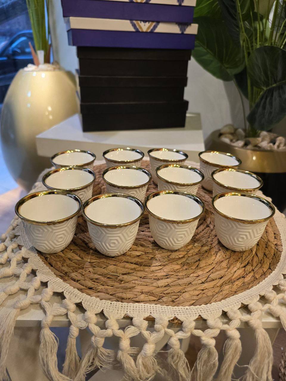 طقم قهوه عربى بورسلين مستورد 12قطعه