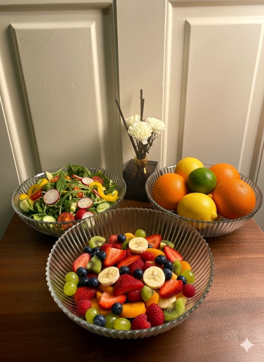 طقم اطباق غويطه مضلعه 24سم 3 قطع