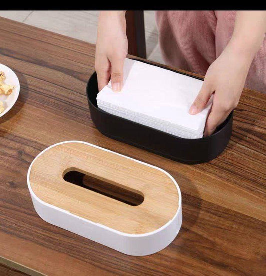 علبه مناديل اكليرك*خشب مستورد بيضاوي