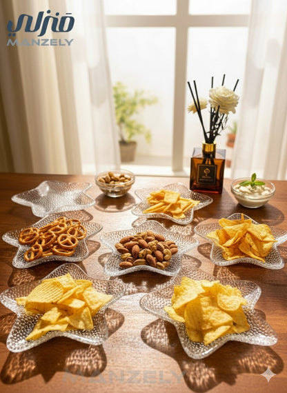 طقم اطباق نجوم  13×15سم 6 قطع