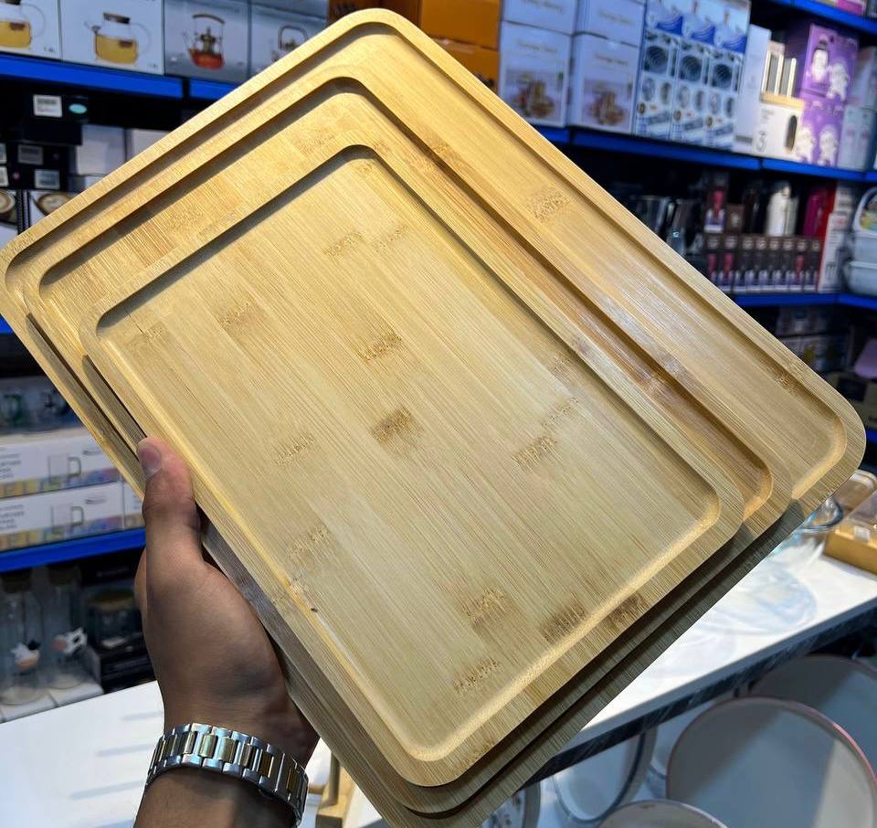 طقم صواني او اورديف
تقديم خشب بامبو مستورد