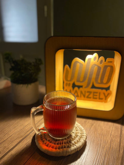 طقم شاى مضلع250 مللى 6 قطع