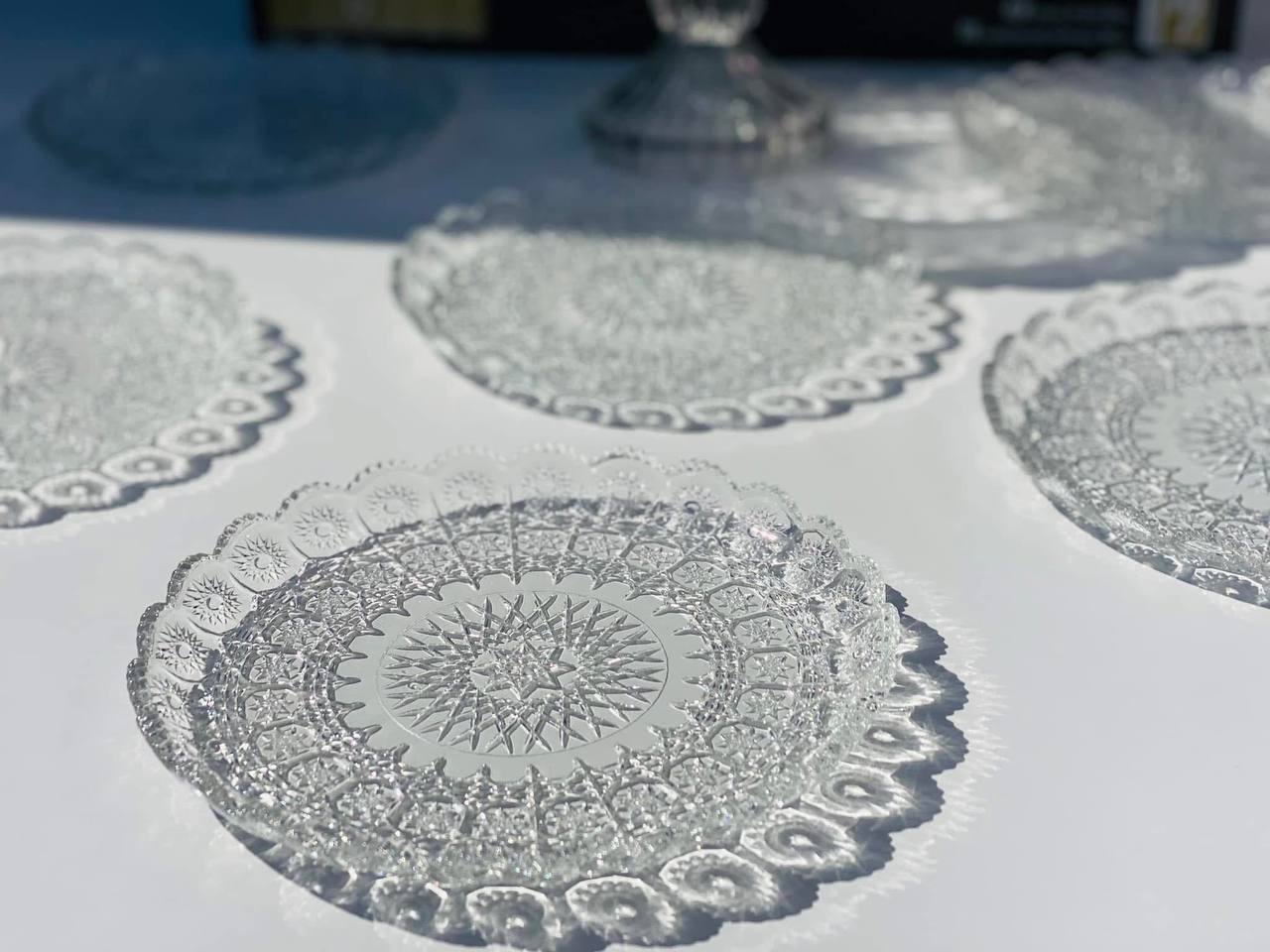 Bohemian 7-piece cake set with cake stand