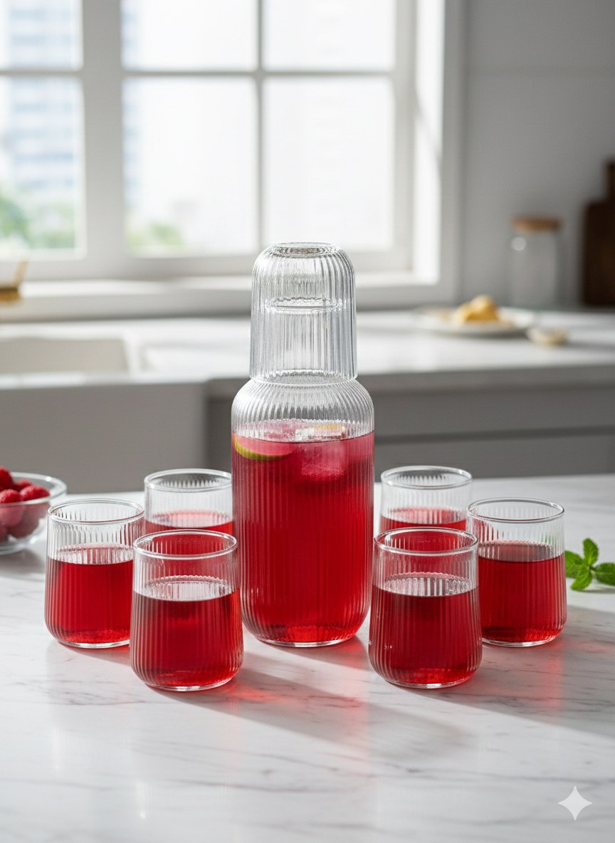 طقم قاروره اليكس بكوب هاواوى 8 قطع