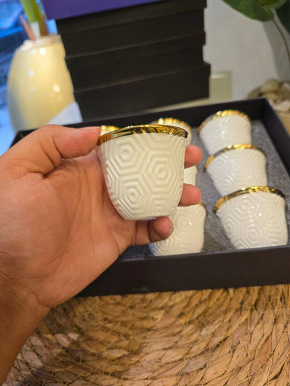 طقم قهوه عربى بورسلين مستورد 12قطعه