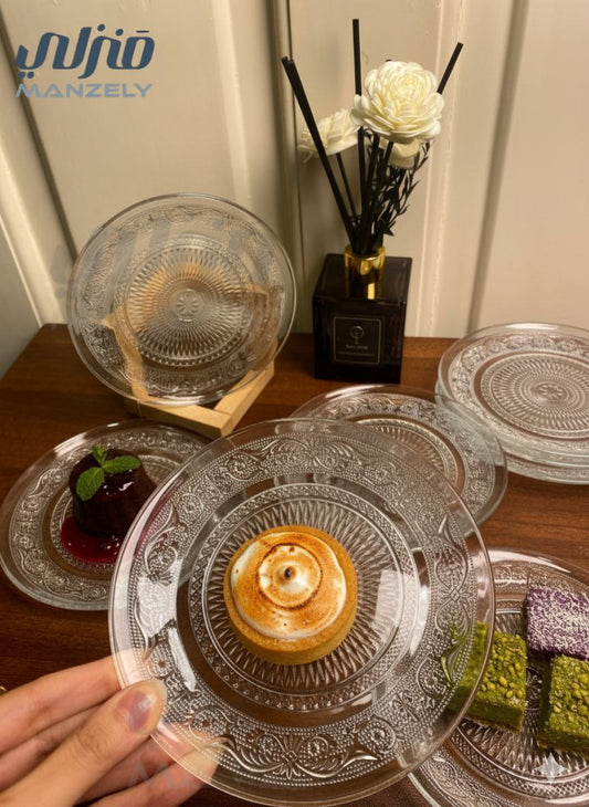 طقم حلويات وجاتوه 13×8سم 6 قطع