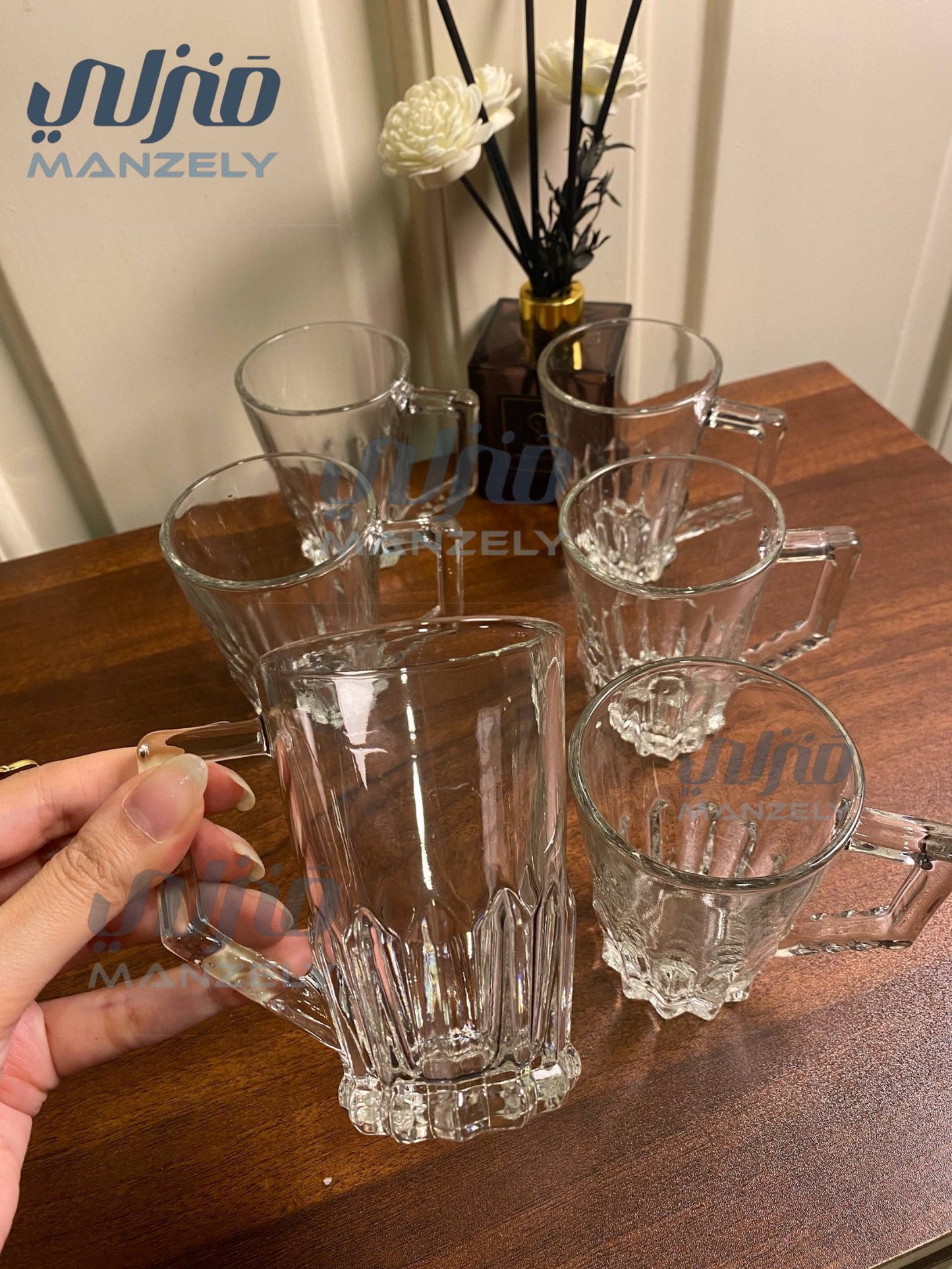 طقم شاى ريزى 200 مللى 6 قطع