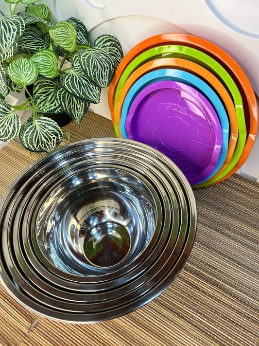 طقم عجان استانلس 5 قطع مستورد