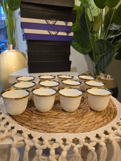 طقم قهوه عربى بورسلين مستورد 12قطعه