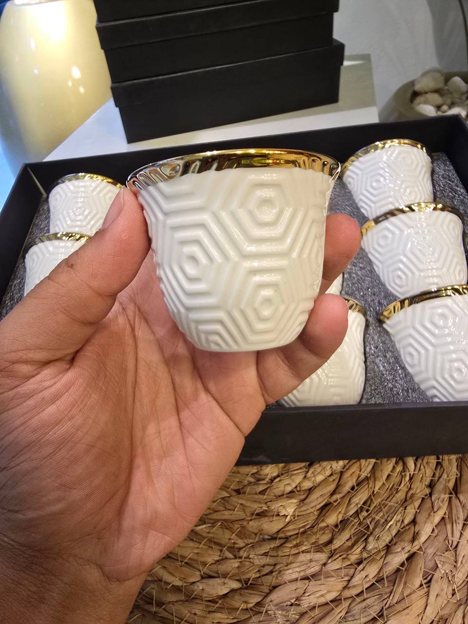 طقم قهوه عربى بورسلين مستورد 12قطعه