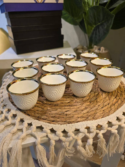 طقم قهوه عربى بورسلين مستورد 12قطعه