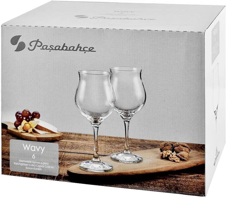 طقم كاسات تركي بازابتشى( wavy 1) 305مللى 6 قطع