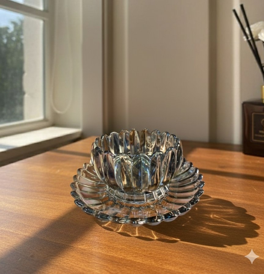 Crystal Fame Bowls with Saucer, 12 Pieces, 250ml