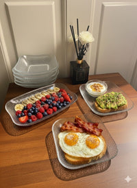 اطباق تسالى مستطيل كبير