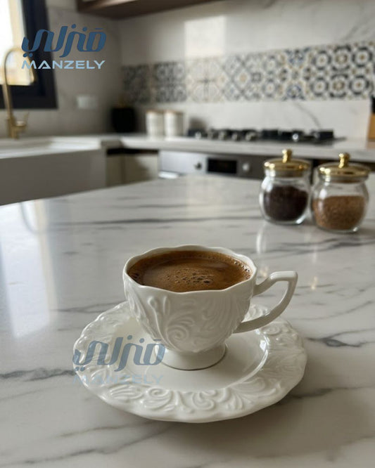 طقم قهوه بورسلين حراري Vintage