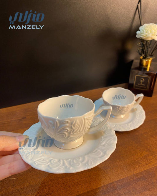 طقم قهوه بورسلين حراري Vintage